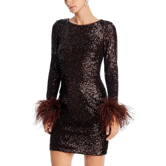 spring brunch dresses Cordelia Sequin Maxi Dress in Brown main image 0